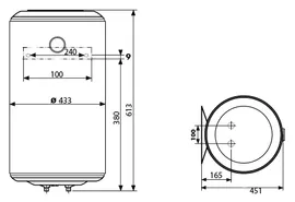 Накопительный водонагреватель Atlantic Steatite Elite 50 220v