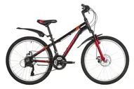 Велосипед FOXX ATLANTIC D 24" (2022), рама 12", черный, 24AHD.ATLAND.12BK2